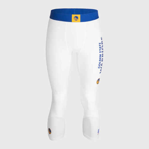 
      Unisex Basketball 3/4 Leggings 500 NBA Golden State Warriors - White
  