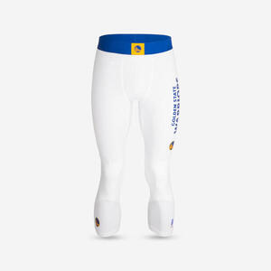 Leggings de baloncesto 3/4 NBA Golden State Warriors hombre/mujer - 500 Blanco