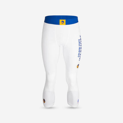Damen/Herren Basketball Funktionshose 3/4-Tights NBA Golden Warriors - 500 weiss