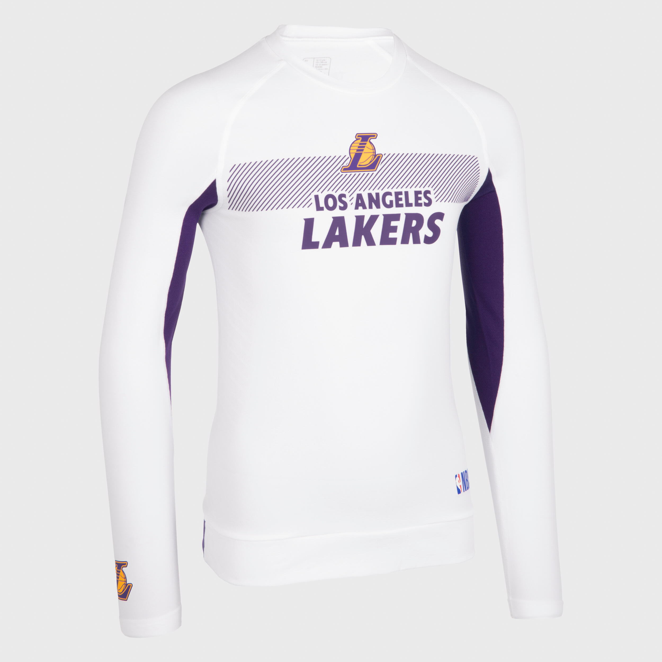 Kids' Basketball Base Layer Jersey UT500 - NBA Los Angeles Lakers/White 6/8