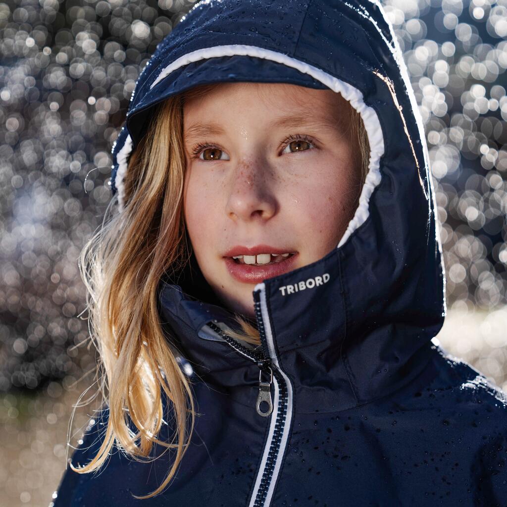 Kid’s Waterproof Sailing Jacket 100 Navy