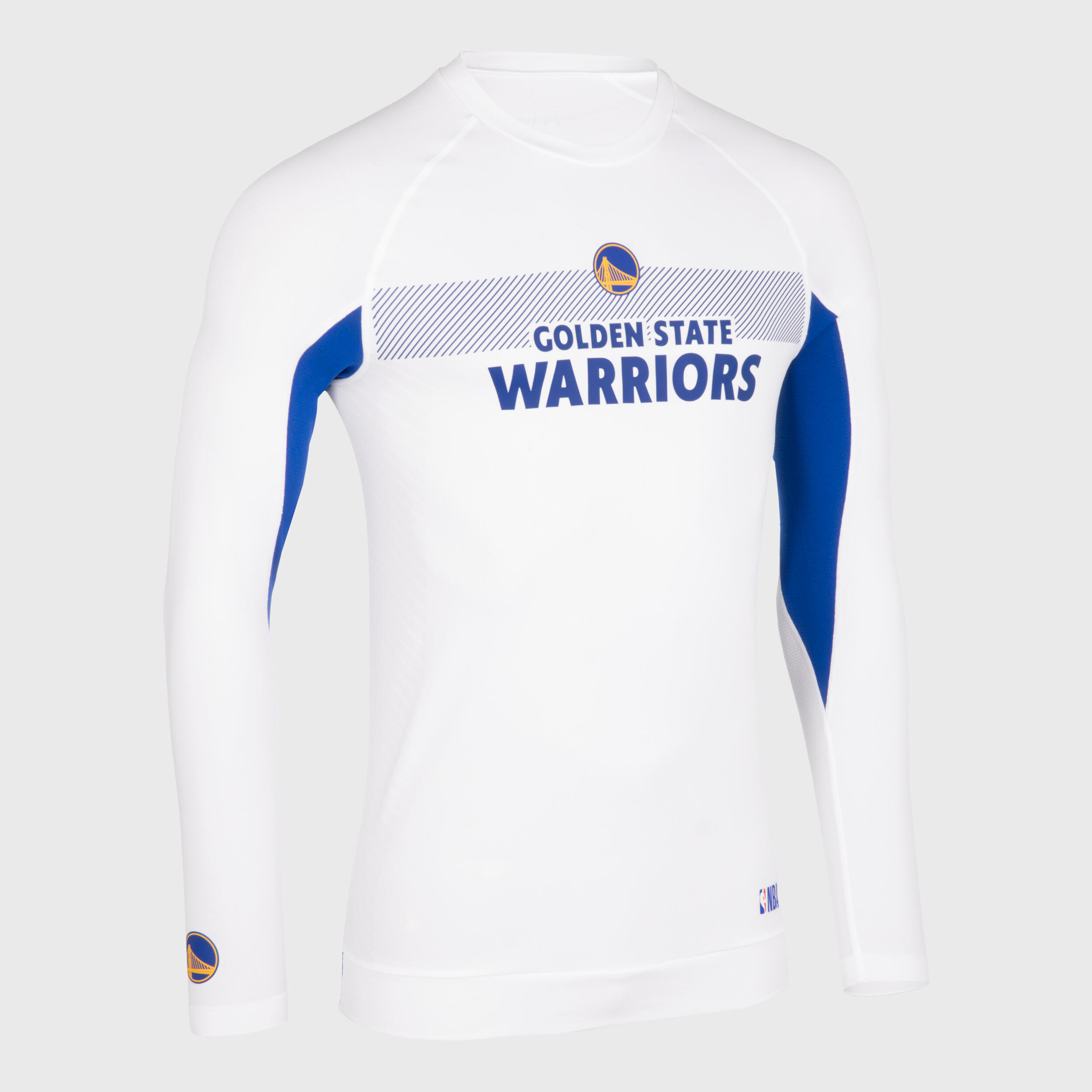 Maglia termica basket adulto UT 500 NBA GOLDEN STATE WARRIORS bianca 6/8