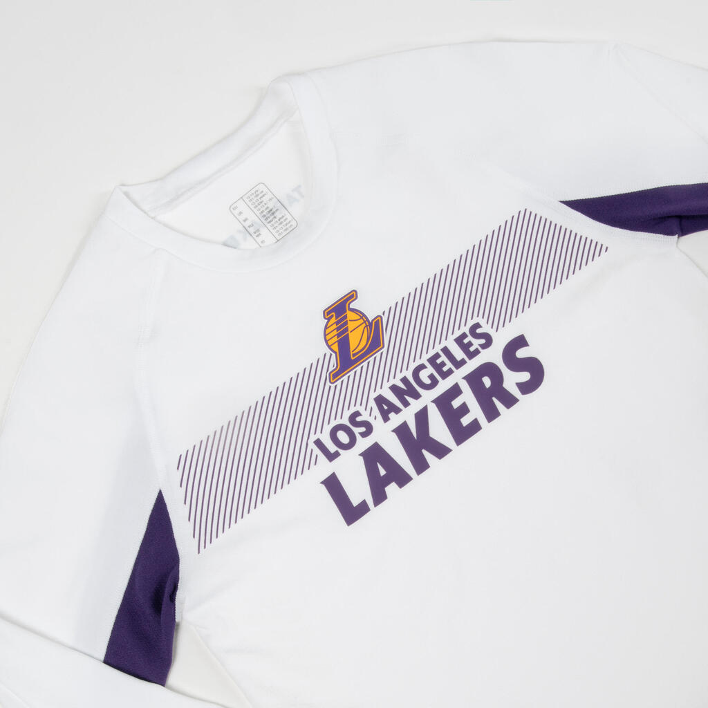 Kinder Basketball Funktionsshirt - NBA Los Angeles Lakers - UT500 weiss