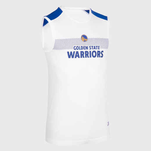 
      Damen/Herren Basketball Funktionsshirt ärmellos - NBA Golden Warriors 500 weiss 
  