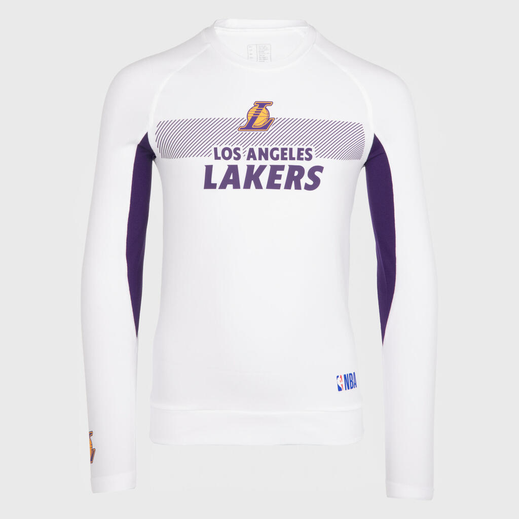 Kinder Basketball Funktionsshirt - NBA Los Angeles Lakers - UT500 weiss