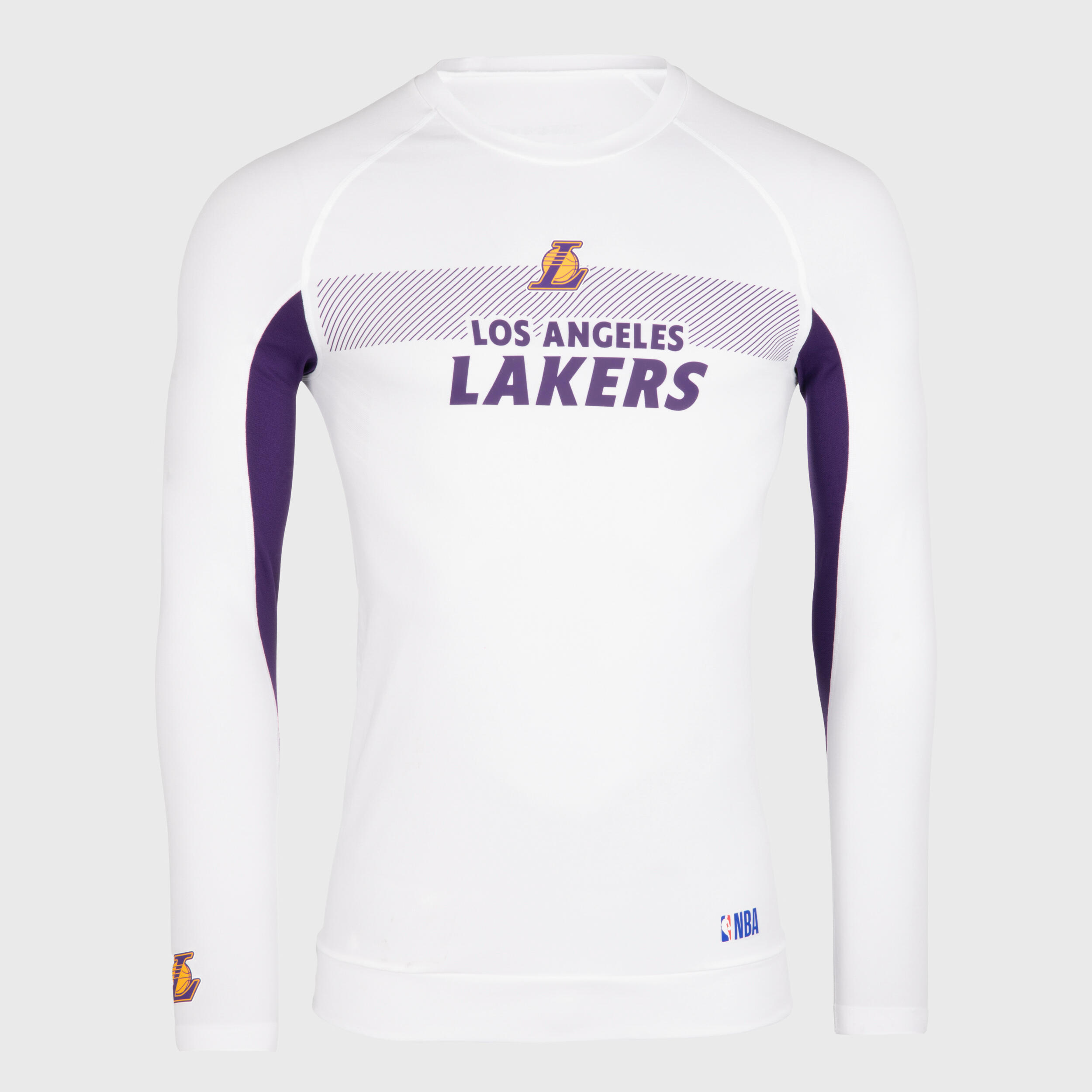 Men's/Women's Basketball Base Layer Jersey UT500 - NBA Los Angeles Lakers/White 5/10