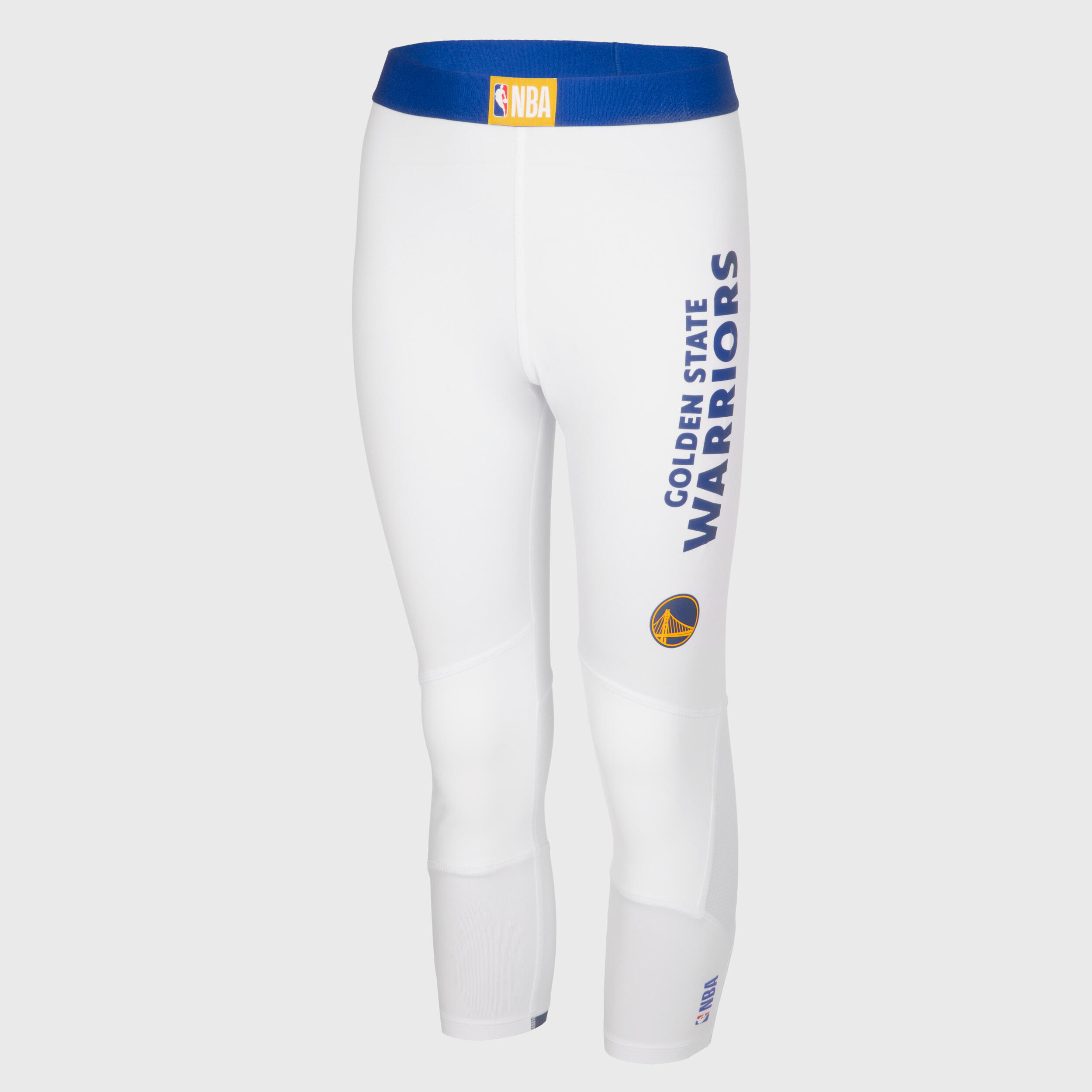 Pantaloni 3/4 basket bambino unisex 500 NBA GOLDEN STATE WARRIORS bianchi 6/6