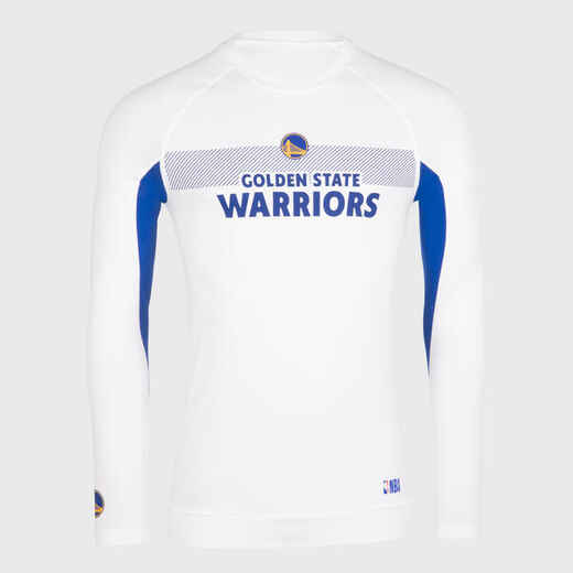 
      Men's/Women's Basketball Base Layer Shirt UT500 NBA Golden State Warriors/White
  