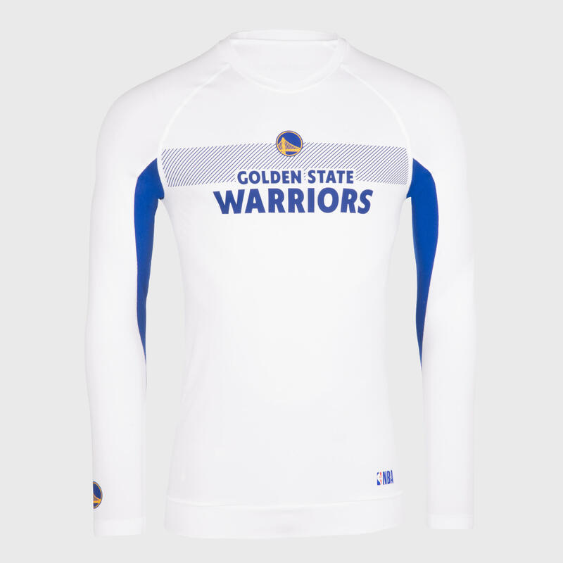 Damen/Herren Basketball Funktionsshirt NBA Golden State Warriors - UT500 weiss