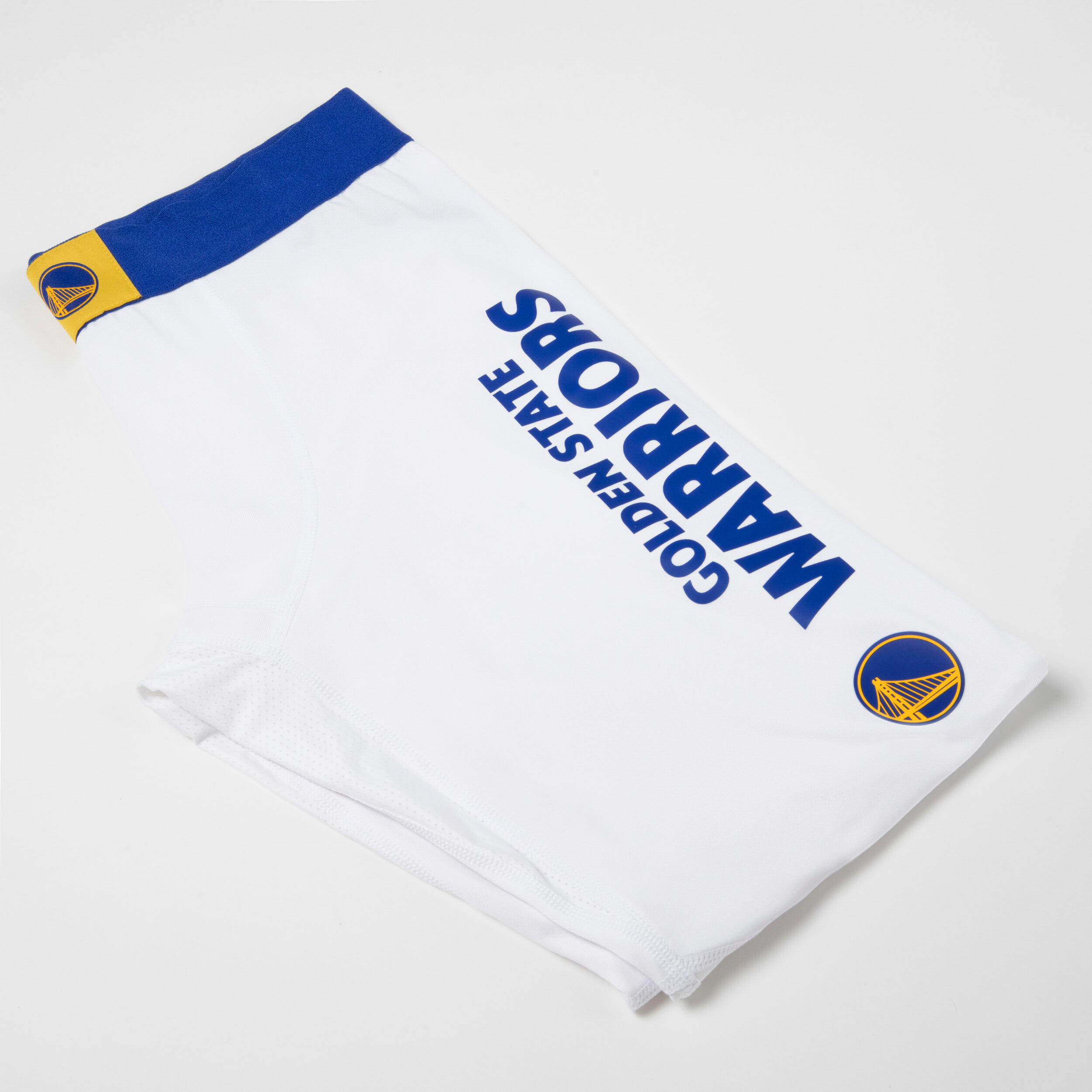 Pantaloni 3/4 basket adulto unisex 500 NBA GOLDEN STATE WARRIORS bianchi 2/6