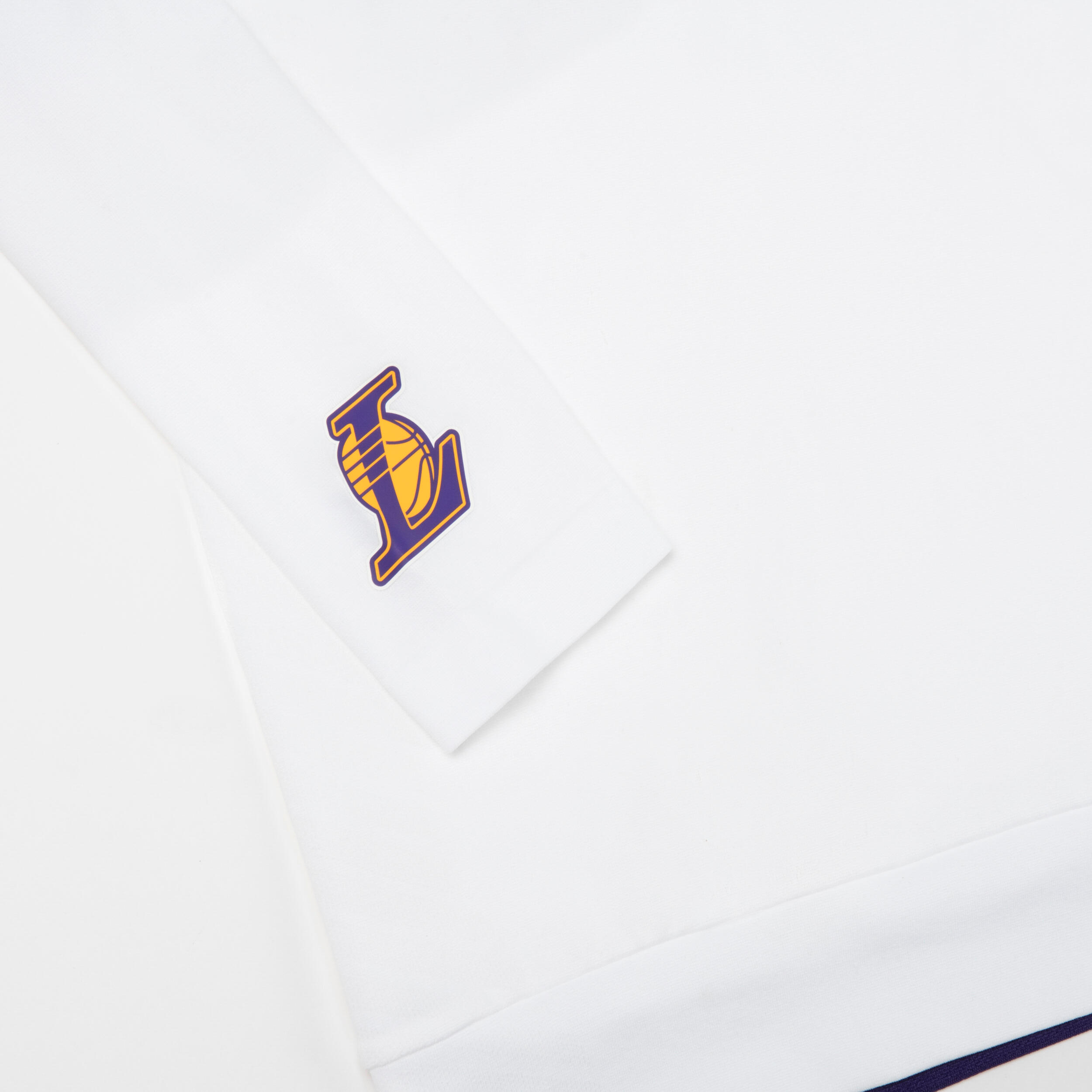 Basketbalondershirt uniseks UT500 NBA Los Angeles Lakers wit 4/9