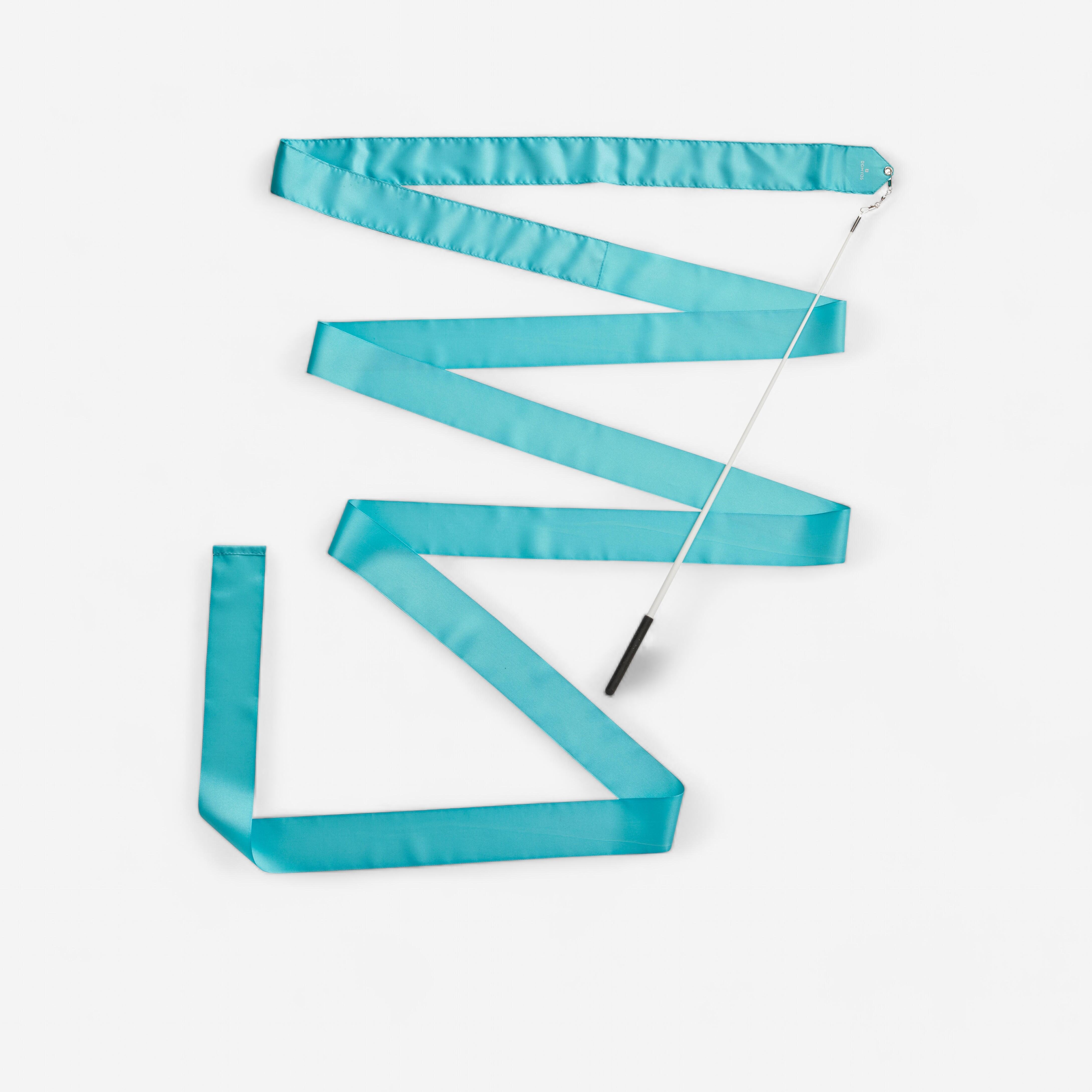 Domyos - Ruban De Gymnastique Rythmique (gr) De 4 Mètres - Turquoise - Ruban Gymnastique - Danse / Gymnastique - - Taille Unique - Decathlon
