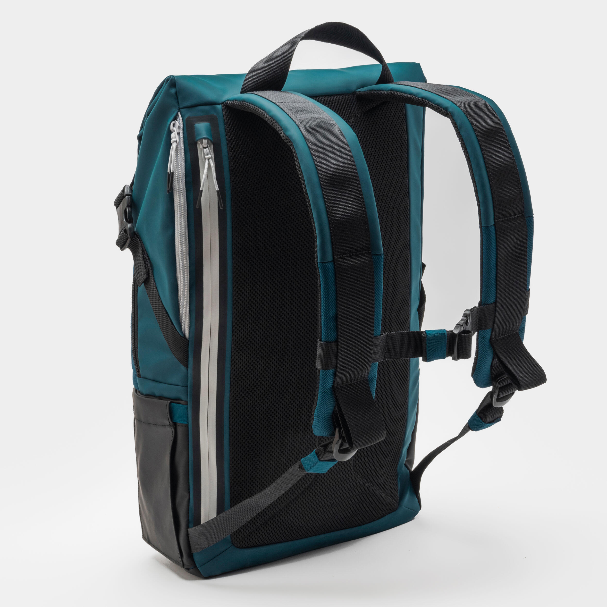 25L multi-pocket backpack, black and blue