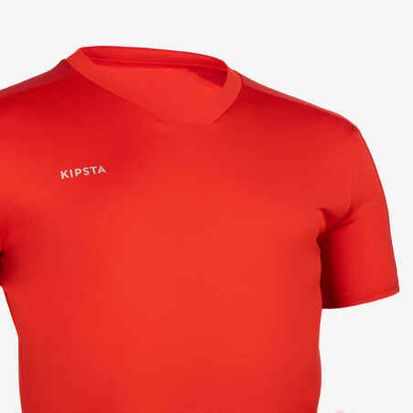 Suaugusiųjų trumparankoviai futbolo marškinėliai „Essential“, raudoni