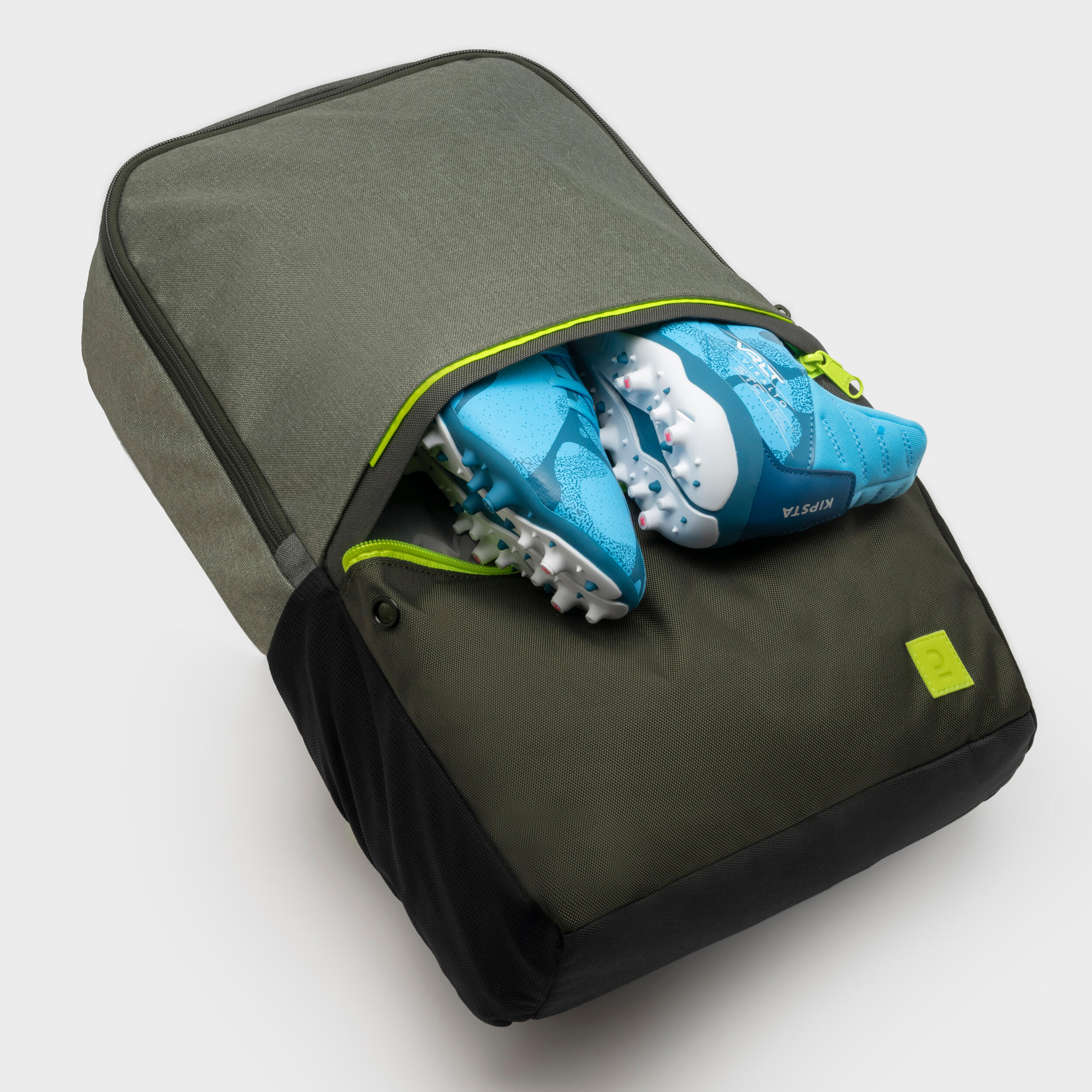 24 L Backpack Essential - Khaki/Neon Yellow 8/8