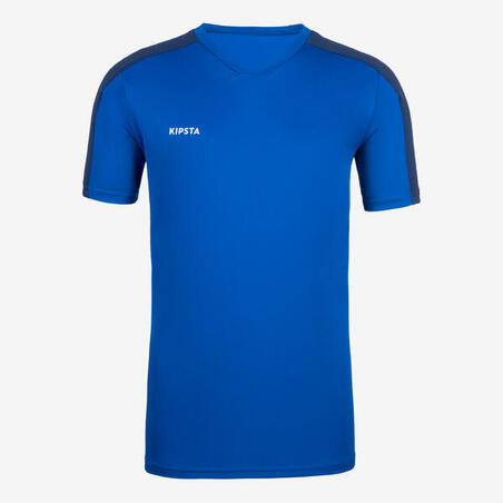 Plava dečja majica kratkih rukava za fudbal ESSENTIAL