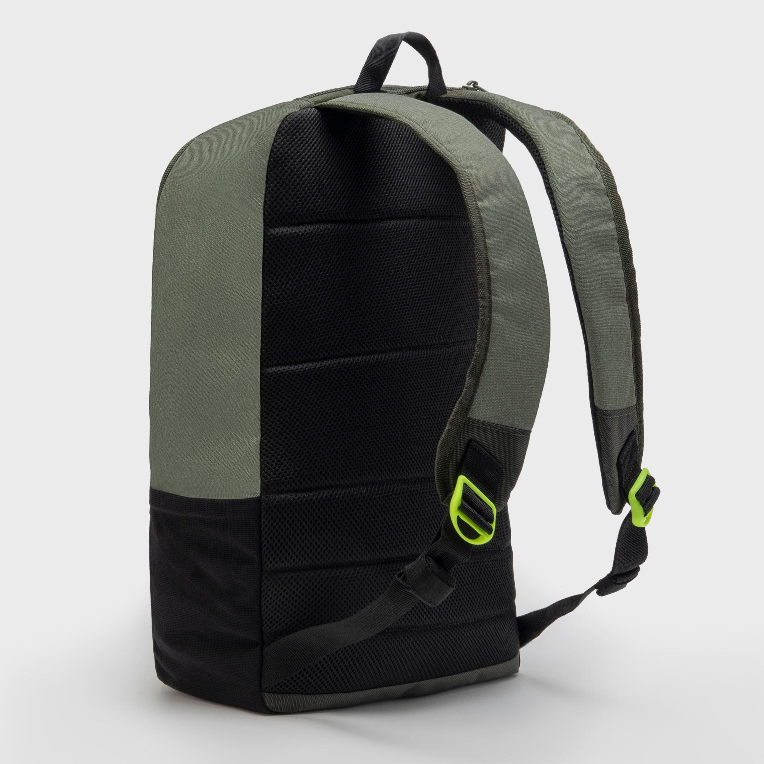 24 L Backpack Essential - Khaki/Neon Yellow 3/8