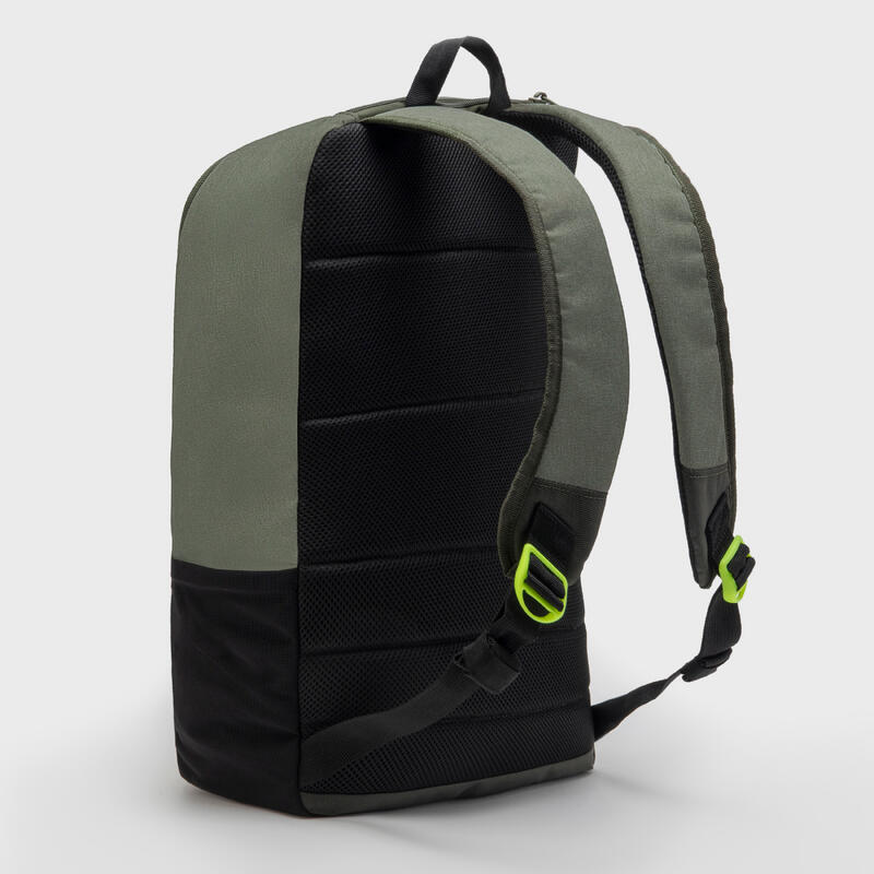 Sac à dos avec poche ordinateur 24L, kaki et jaune