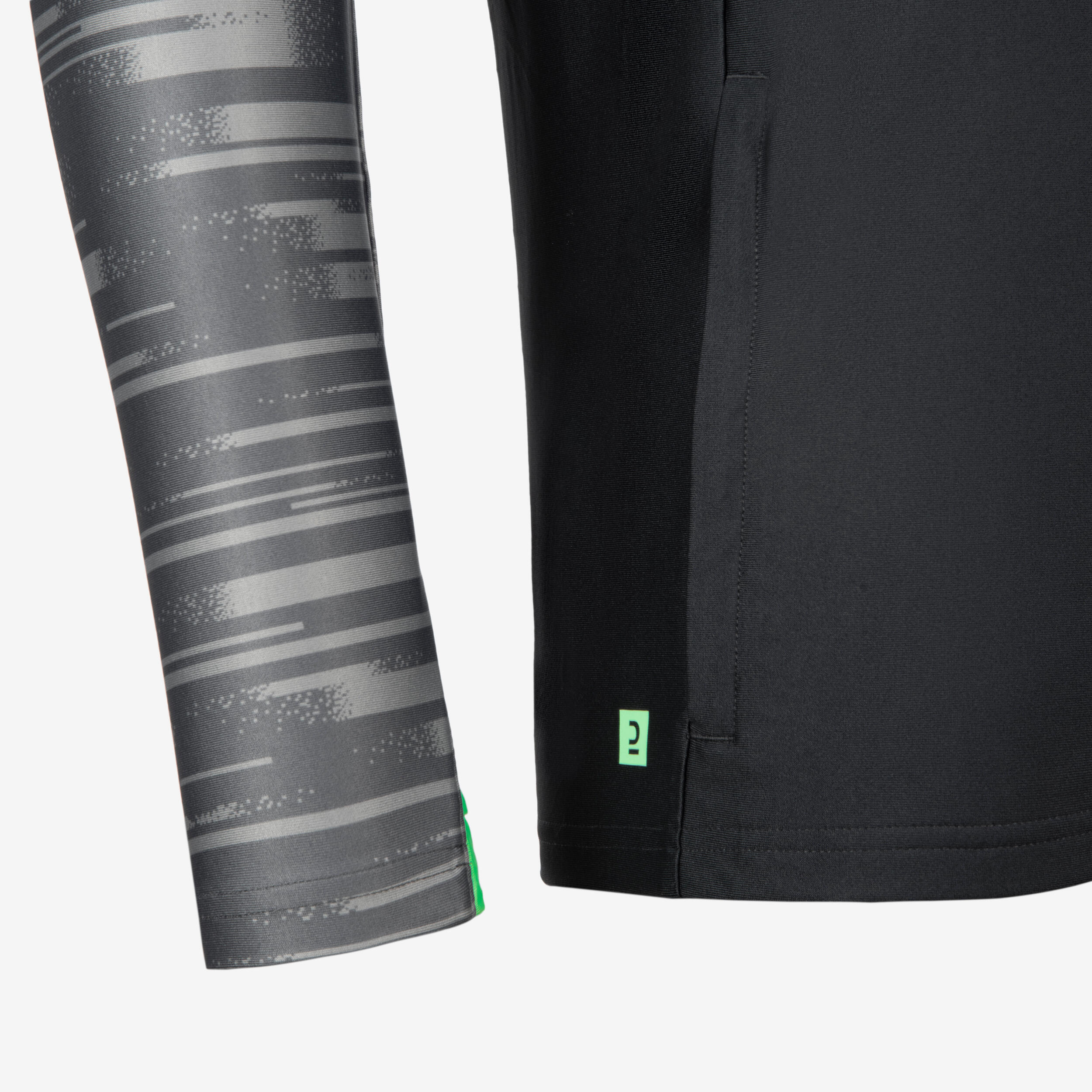 1/2-Zip Football Sweatshirt Viralto PXL - Grey/Green 4/5