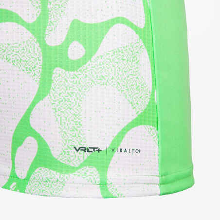 Mergaičių futbolo marškinėliai „Viralto“, vandens žalios spalvos, balti