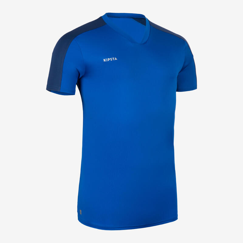 Voetbalshirt met korte mouwen voor volwassenen ESSENTIAL blauw