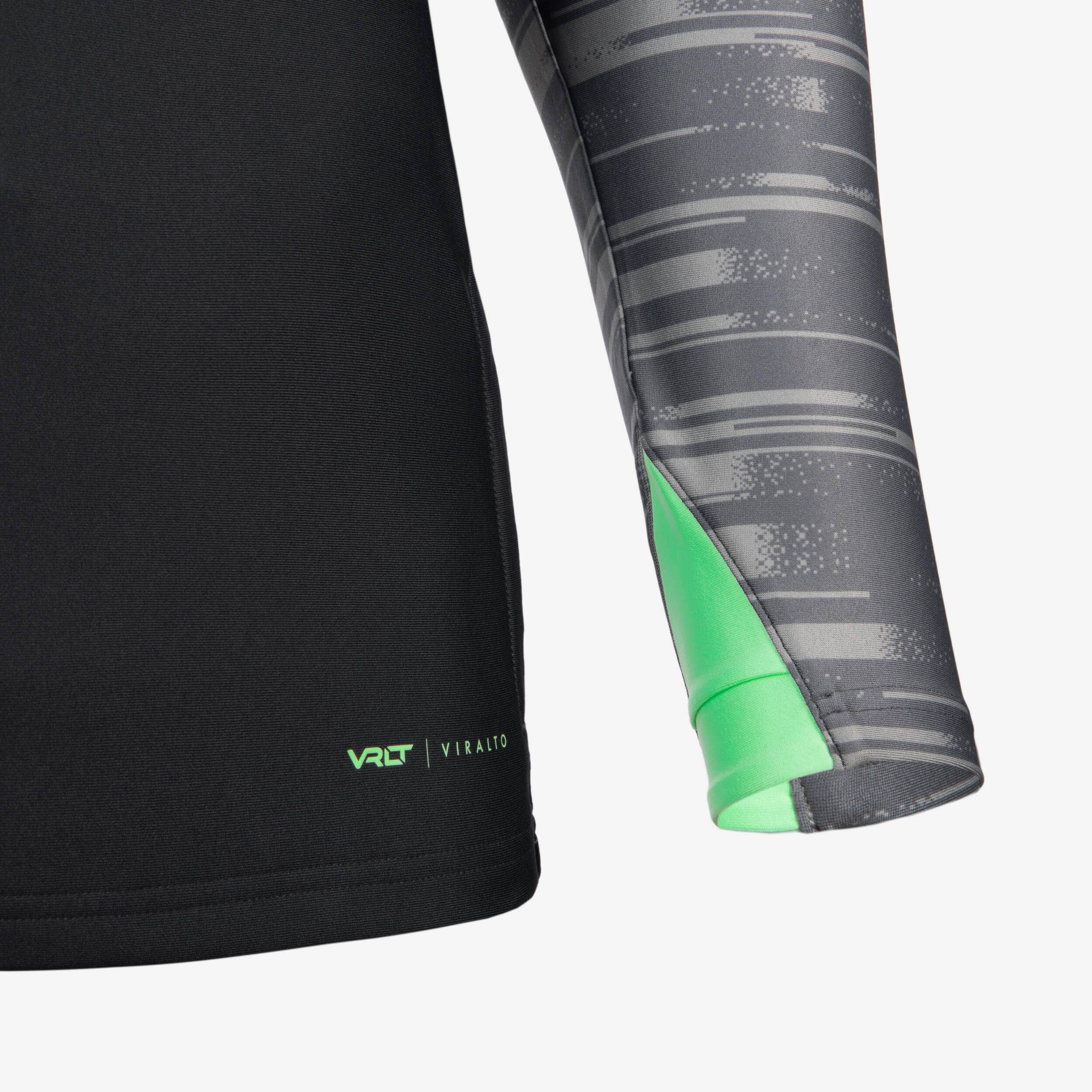 1/2-Zip Football Sweatshirt Viralto PXL - Grey/Green 3/5