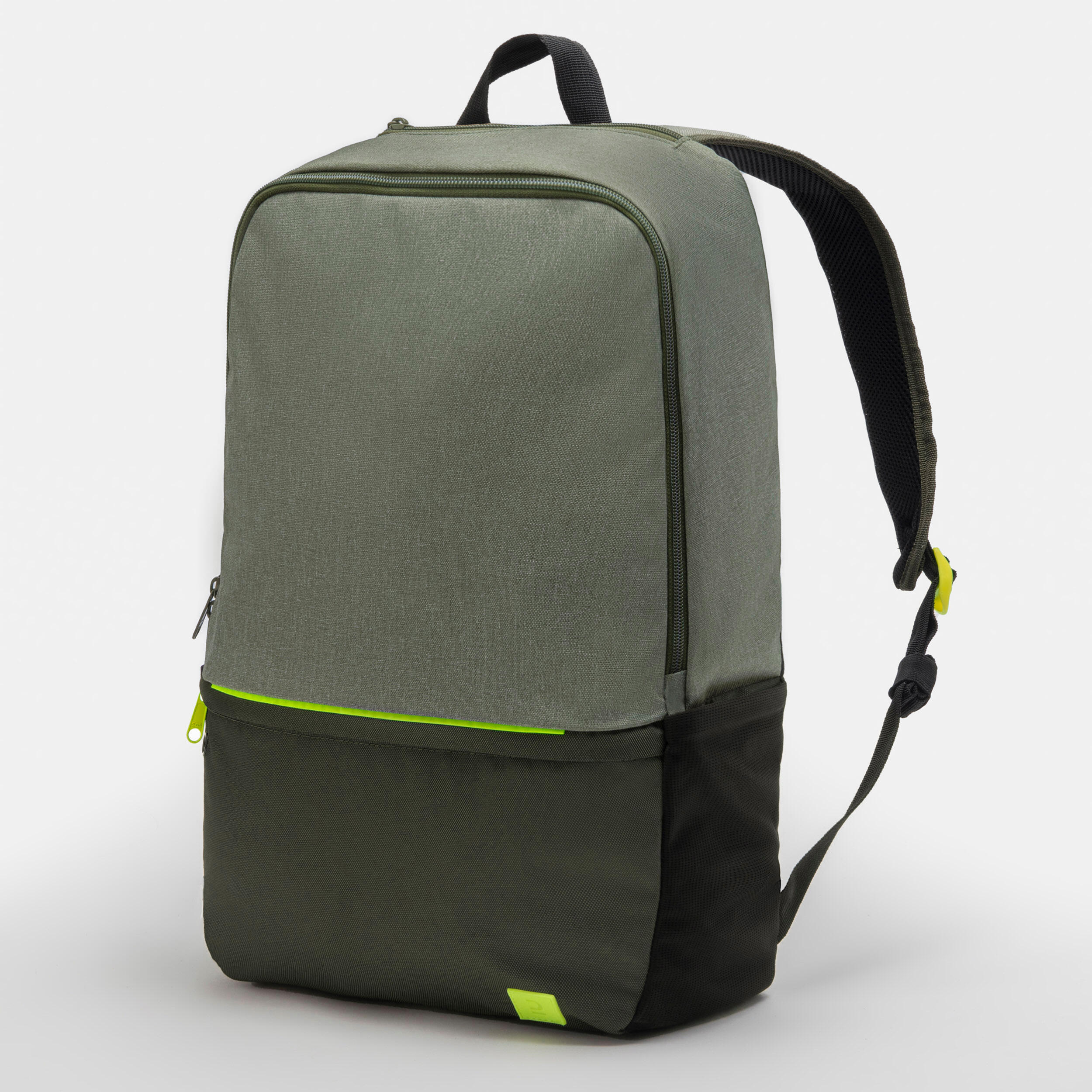 24 L Backpack Essential - Khaki/Neon Yellow 4/8