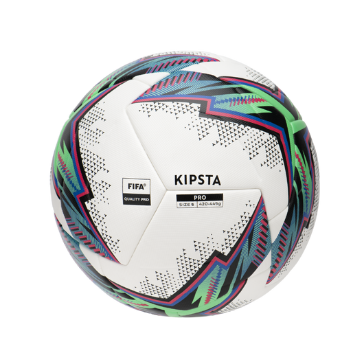 Ballon de football thermocollé fifa quality pro, pro ball taille 5 blanc