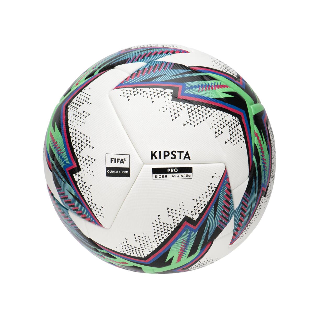 Ballon de football thermocollé fifa quality pro, pro ball taille 5 blanc
