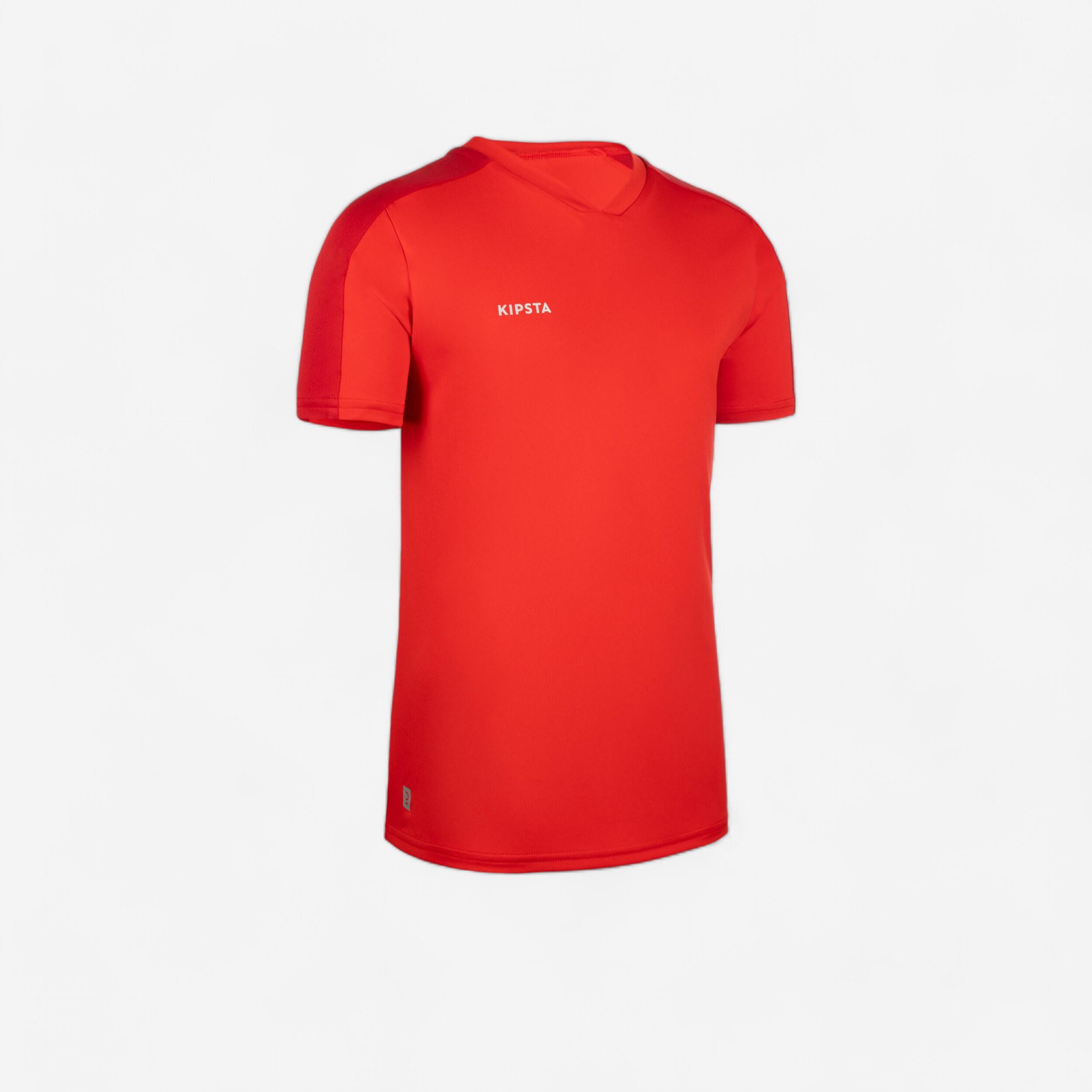 ESSENTIEL Maglia da calcio a maniche corte da bambino di colore rosso