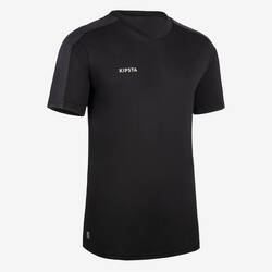 Kids' Short-Sleeved Football Shirt Essential - Black