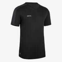 Kids' Short-Sleeved Football Shirt Essential - Black