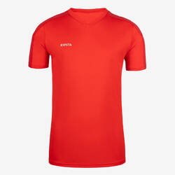 Kids' Short-Sleeved Football Shirt Essential - Red