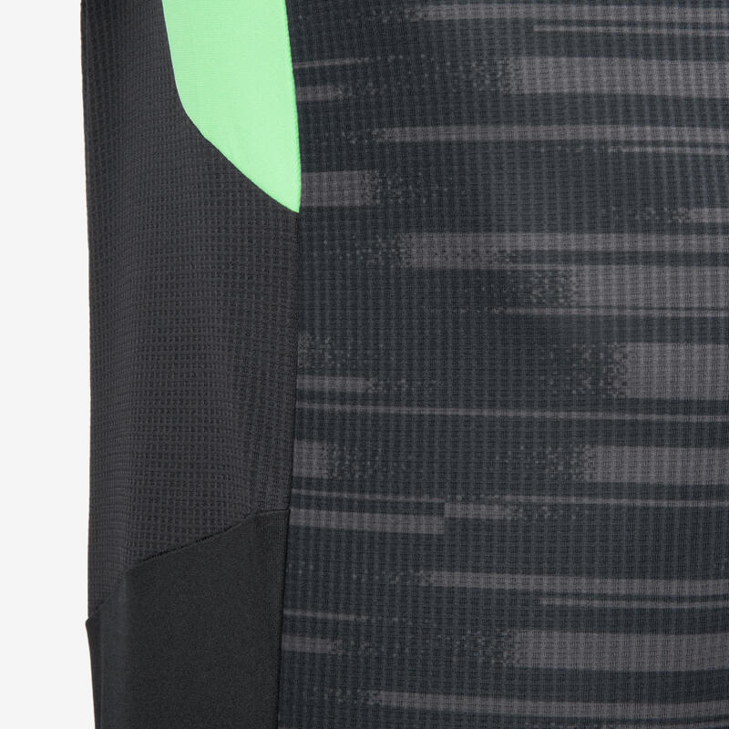 Short-Sleeved Football Shirt Viralto PXL - Black & Green