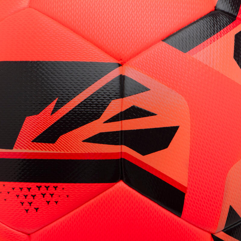 Fussball Grösse 5 Hybrid - FIFA Basic Club grau/rot 