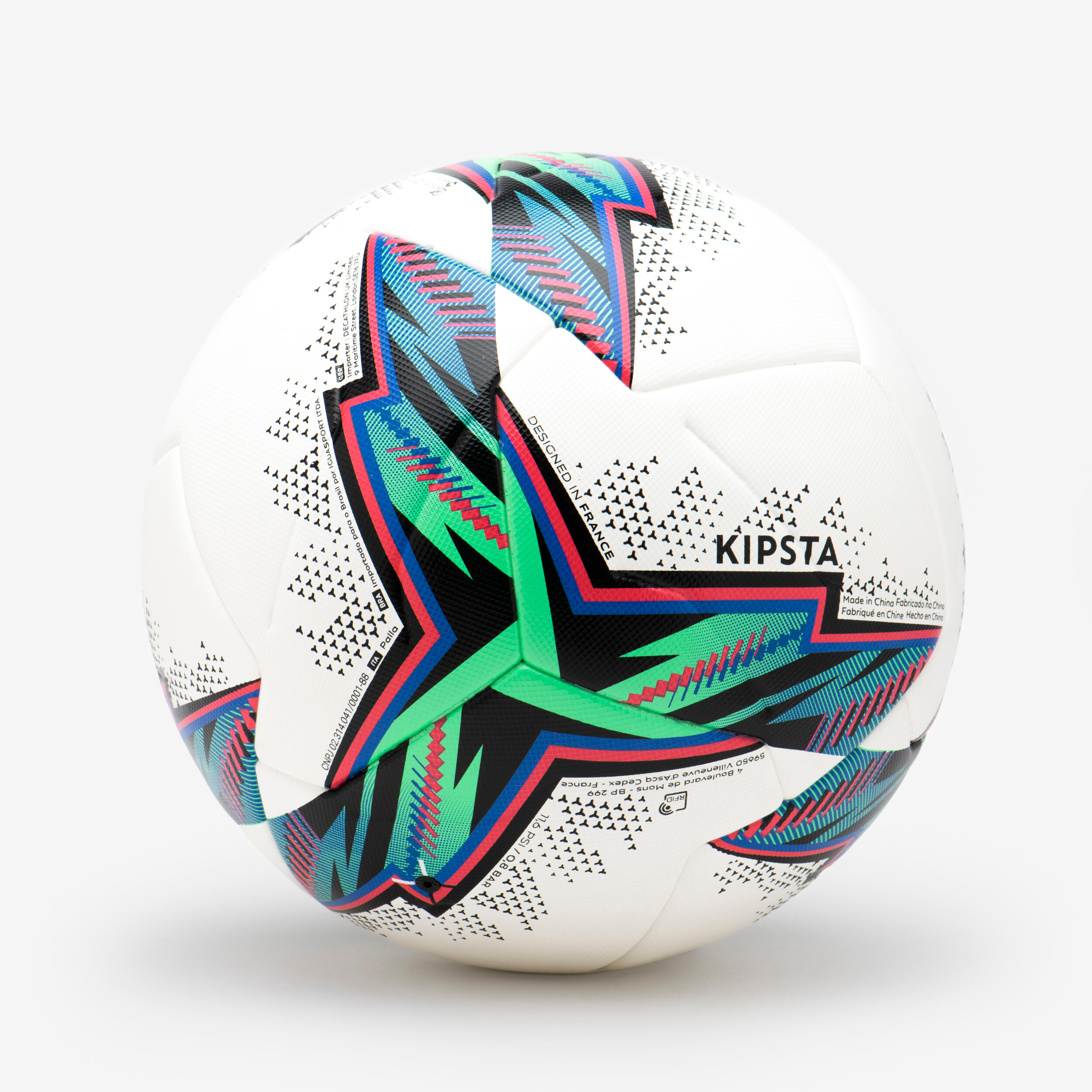熱壓合5 號FIFA 品質專業足球用球- 白色- DECATHLON
