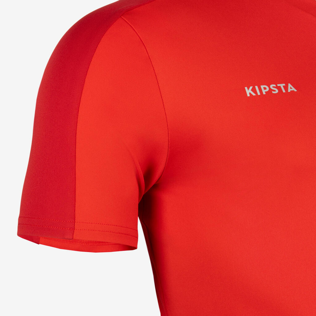 Crna majica kratkih rukava za fudbal ESSENTIAL