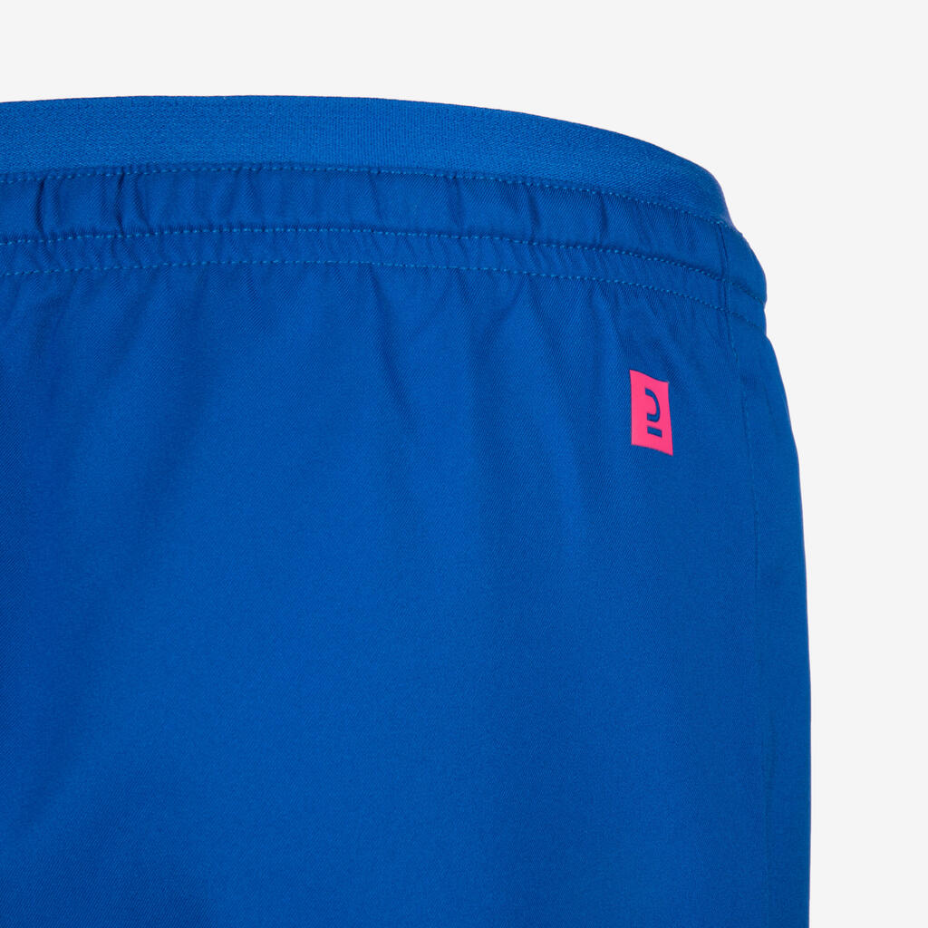 Detské futbalové šortky Aqua modro-ružové