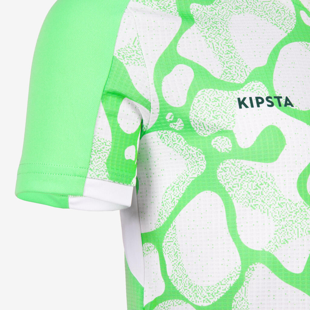 Dievčenský futbalový dres Viralto Aqua zeleno-biely