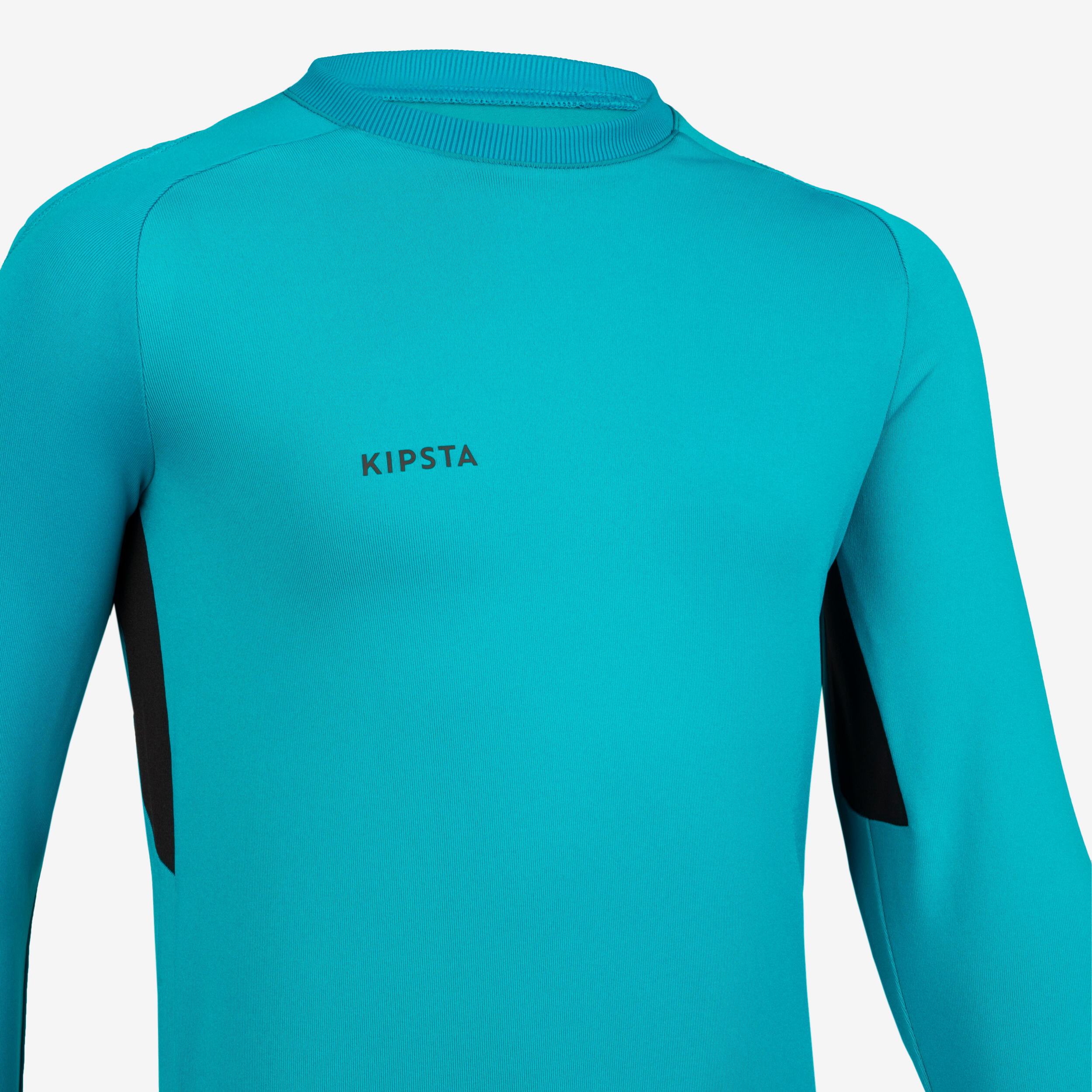 F100 children's goalkeeper jersey turquoise