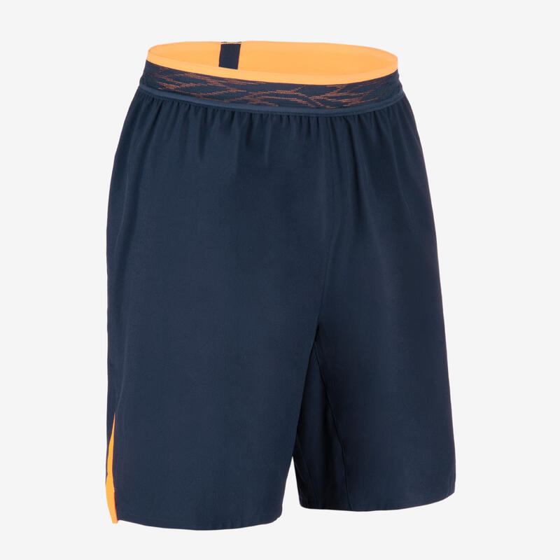 成人款足球短褲 CLR - 海軍藍/橘色