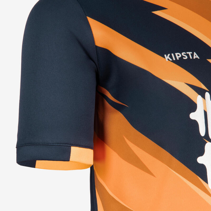 Kinder Fussball Trikot kurzarm - Kids Tiger orange/blau