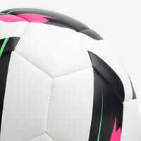 Size 5 Machine-Stitched Football Training Ball - White