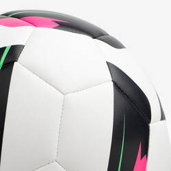 Size 5 Machine-Stitched Football Training Ball - White