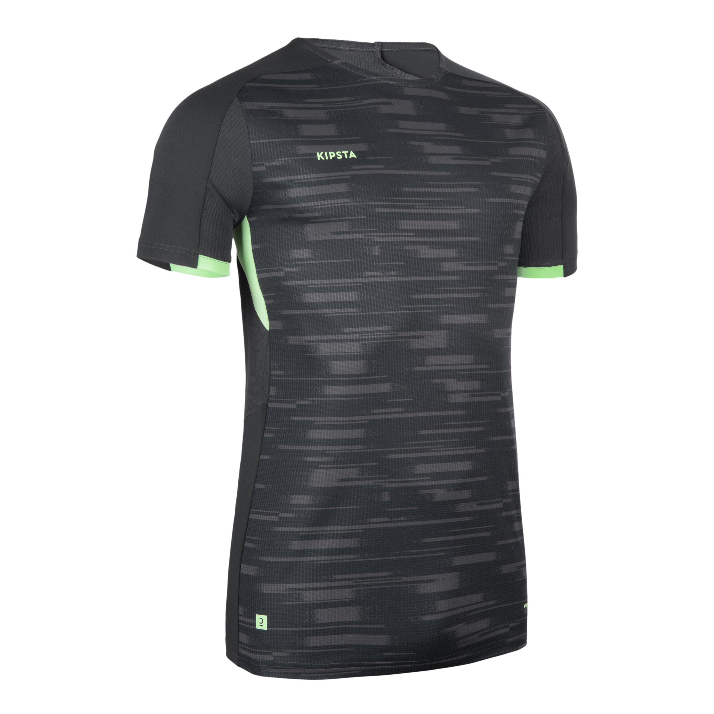 KIPSTA Short-Sleeved Football Shirt Viralto PXL - Black & Green