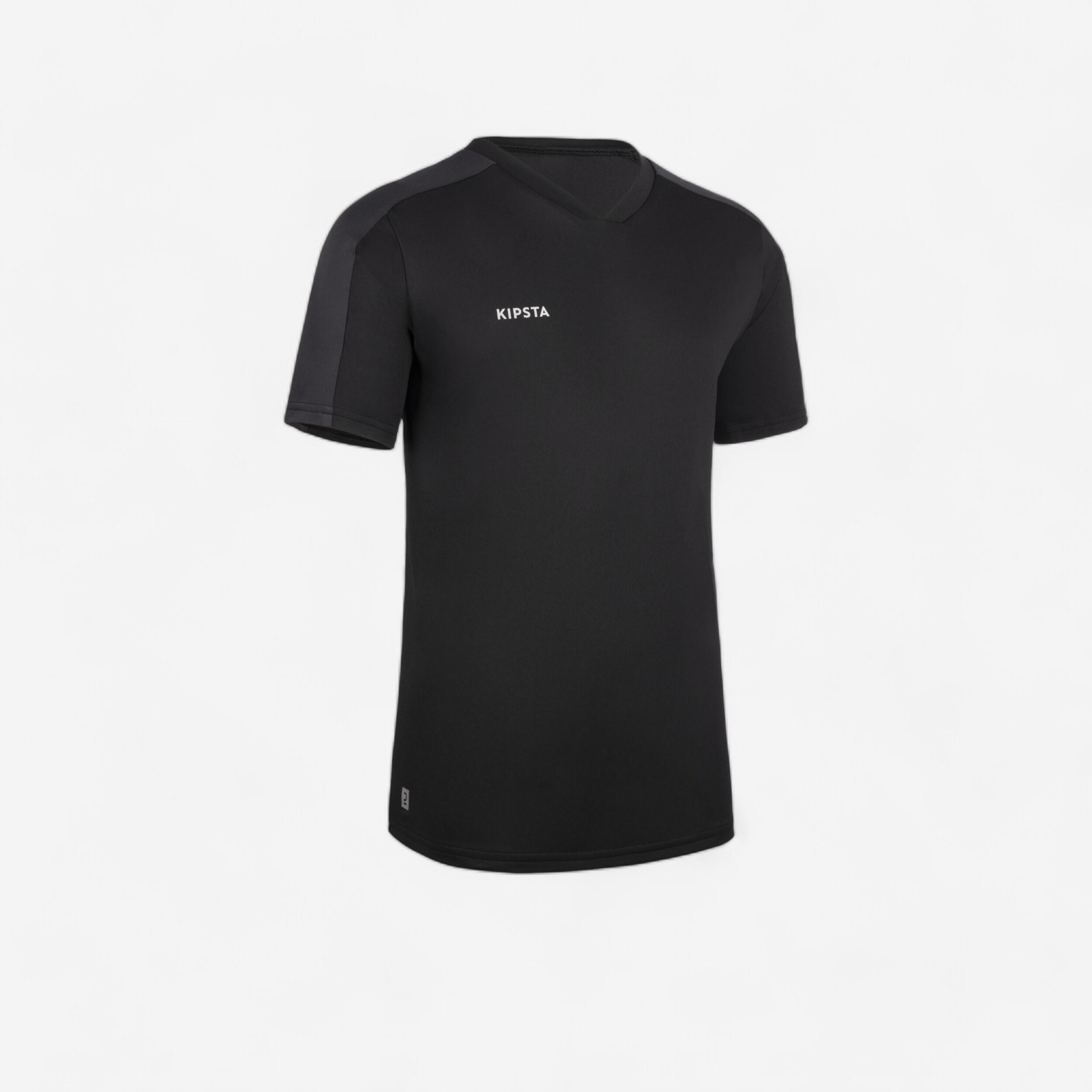 Decathlon | Maglia calcio bambino ESSENTIAL nera |  Kipsta