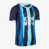 Majica kratkih rukava za nogomet dječja plavo-tamnoplava