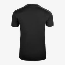 Adult Short-Sleeved Football Shirt Essential - Black