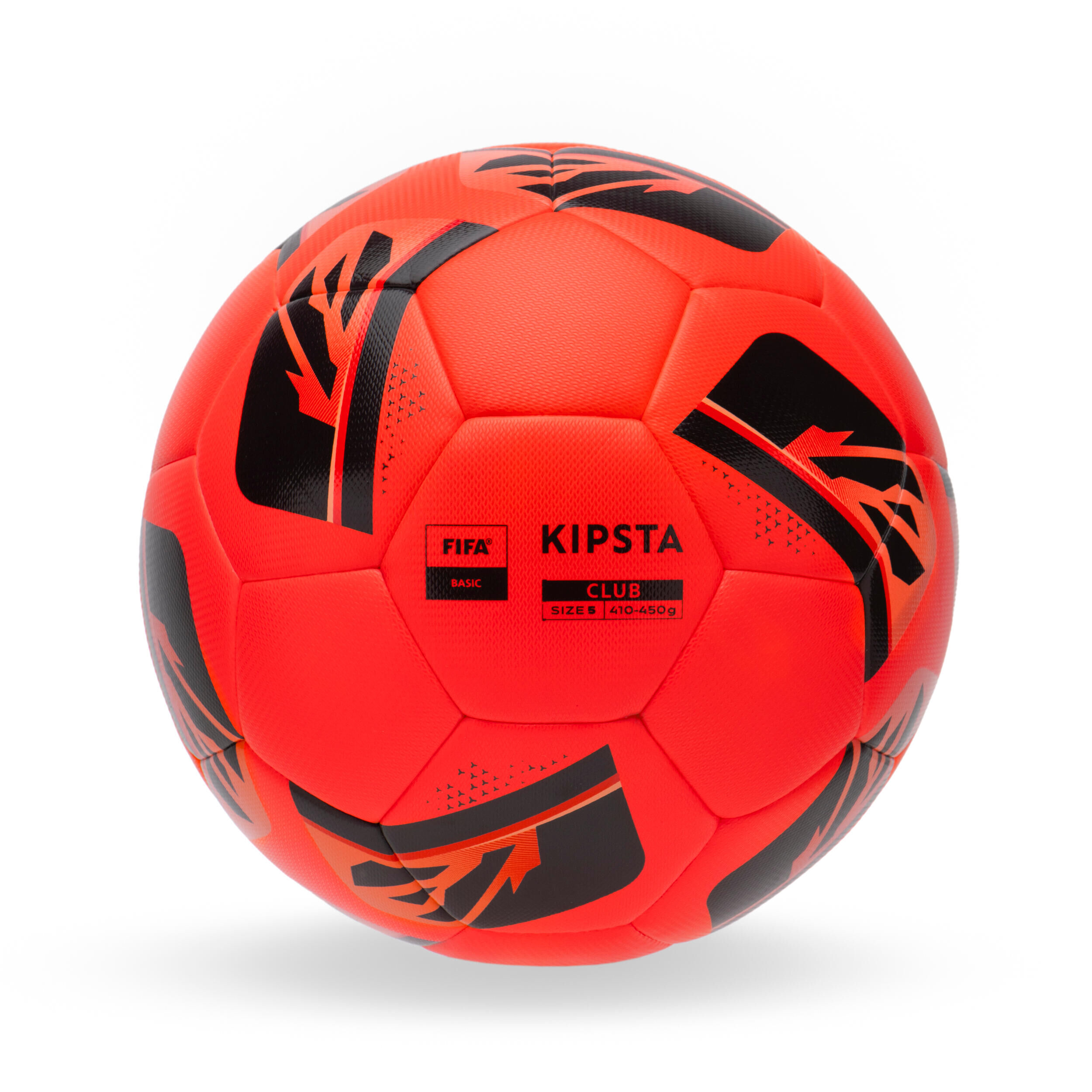 KIPSTA Size 5 FIFA Basic Football Club Hybrid - Red/Snow and Fog