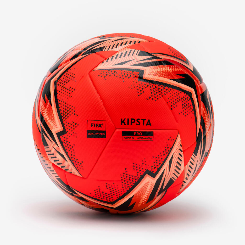 Termoliedēta profesionāla futbola bumba “FIFA Quality Pro”, 5. izmērs, sarkana